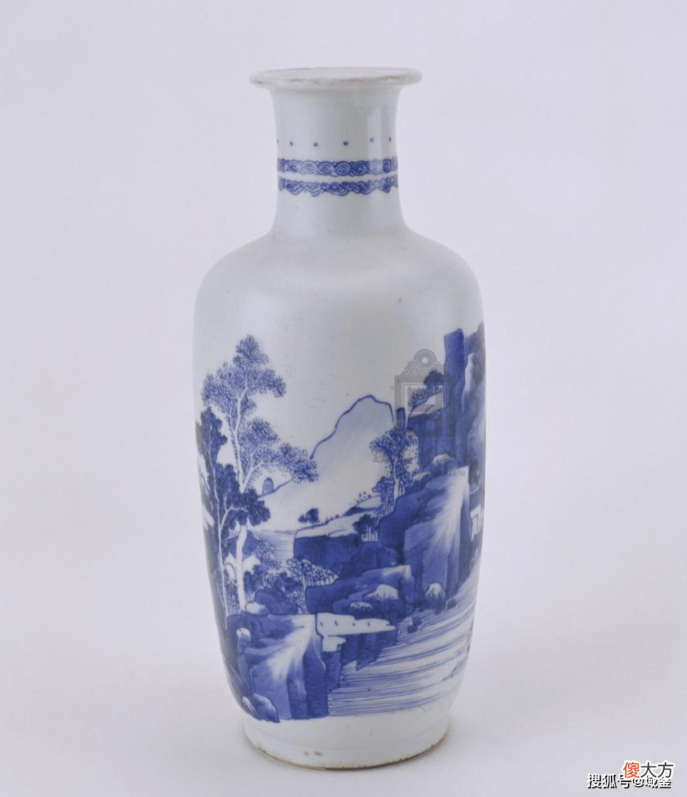 【爱历史】康熙青花山水纹瓶鉴赏