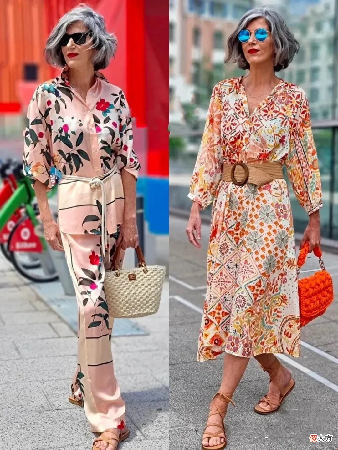 【时尚一点】真佩服这位60岁奶奶，明媚张扬的色彩也能hold住，气质不输年轻人