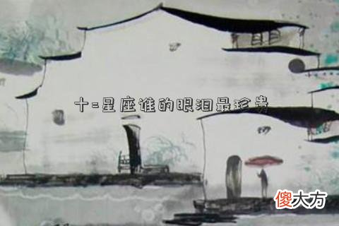 十=星座谁的眼泪最珍贵