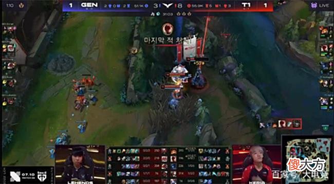 【游戏世界】LOL-LCK:Faker丽桑卓抢大龙逆转局势,T1让一追二终结GEN六连胜