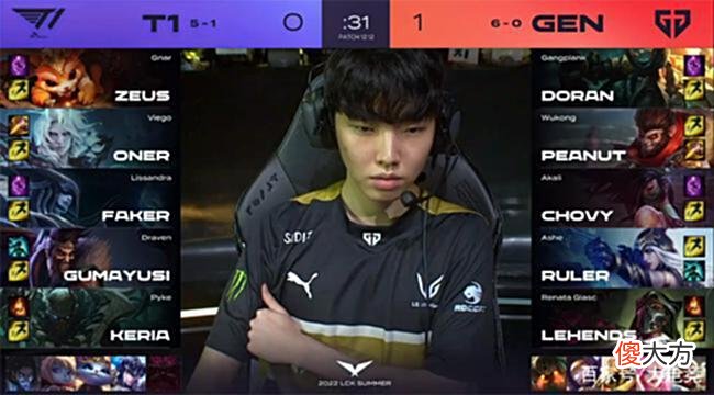 【游戏世界】LOL-LCK:Faker丽桑卓抢大龙逆转局势,T1让一追二终结GEN六连胜