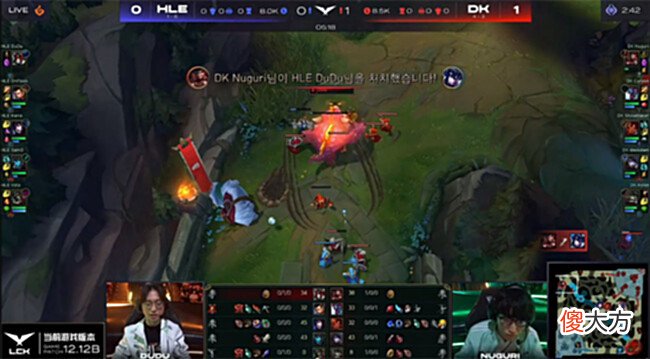 【游戏世界】Canyon岩雀一打四怒砍双杀,DK团战制胜2-0击败HLE!