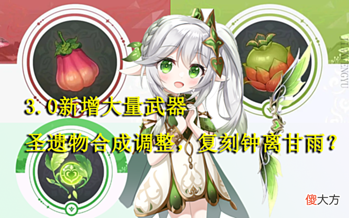 【游戏世界】原神:须弥大量新武器曝光,圣遗物调整,3.0复刻甘雨和钟离?