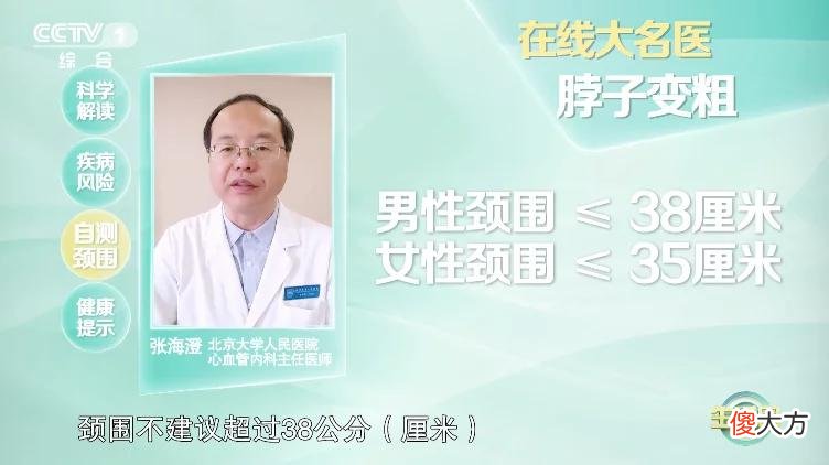 【就爱时尚】脖子粗跟多种疾病“挂钩”！你超过这个数值要小心了