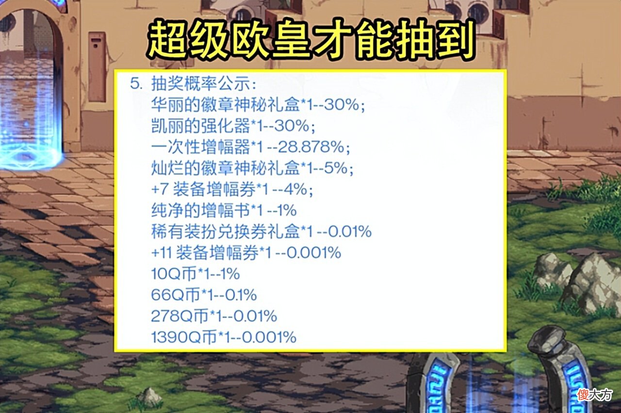 【游戏迷】DNF：夏日骗氪活动曝光！充值500可得15种道具，欧皇能抽1390QB