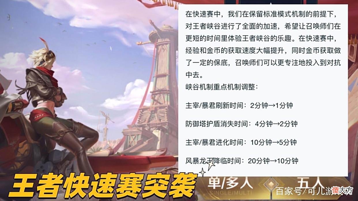 【游戏世界】王者快速赛突袭，经验、金币翻倍，弱化流暗信削弱，澜双喜临门
