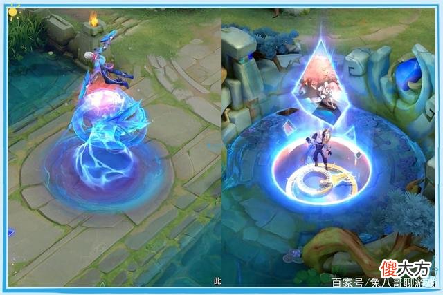 【游戏迷】王者荣耀：星域神启回城特效对比马可波罗的回城特效对比