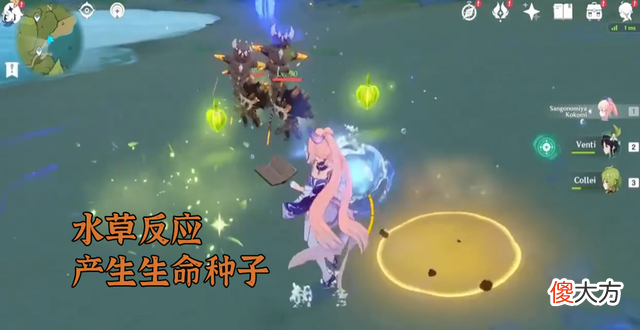 【游戏世界】火影忍者:水草反应生成的生命之种,将对友方造成草系伤害