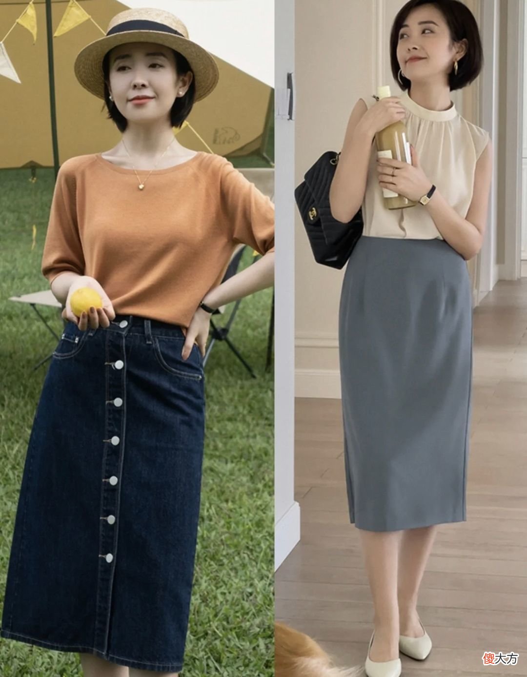 【时尚一点】中年女人别老穿裤子了，今夏流行“小衫＋半裙”，时髦又有女人味