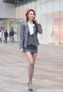 【就爱时尚】灰色西装套装，穿在身上干练范十足，精致又不失女人味