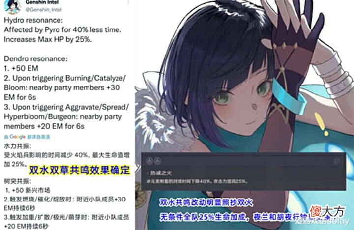 【游戏世界】原神:提纳里蓄力箭倍率435%,更依赖反应打伤害,双水双草共鸣效果确定